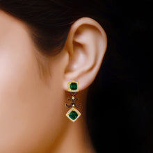 Load image into Gallery viewer, The Geometric Dangler earrings
