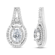 Load image into Gallery viewer, Double Halo Oval cut Earrings - Saivi Jewels
