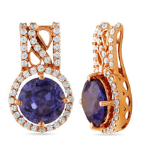 Load image into Gallery viewer, The studded navy blue earrings
