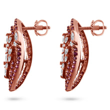 Load image into Gallery viewer, Icy &amp; Burgundy Disk Earrings - Saivi Jewels
