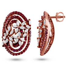 Load image into Gallery viewer, Icy &amp; Burgundy Disk Earrings - Saivi Jewels
