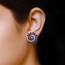 Load image into Gallery viewer, Multicolour Spiral Disk Studs - Saivi Jewels
