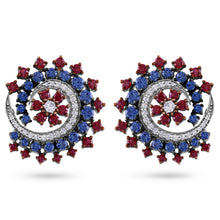 Load image into Gallery viewer, Multicolour Spiral Disk Studs - Saivi Jewels
