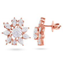 Load image into Gallery viewer, Icy Golden Cluster Earrings (Type 1) - Saivi Jewels
