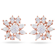 Load image into Gallery viewer, Icy Golden Cluster Earrings (Type 1) - Saivi Jewels
