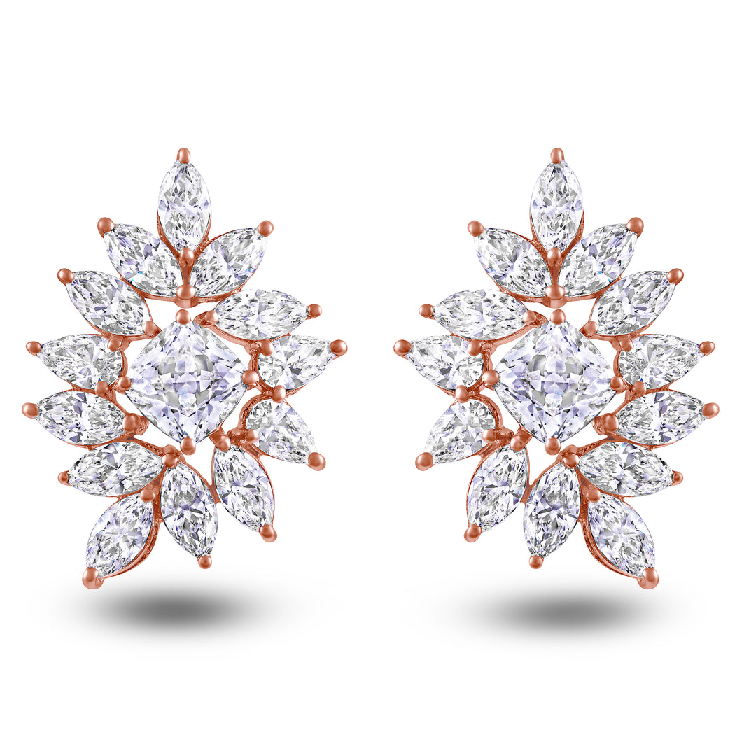 Icy Golden Cluster Earrings (Type 2)