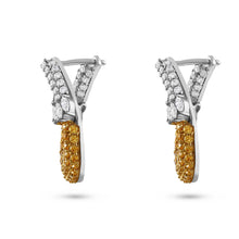 Load image into Gallery viewer, Icy Cap On Golden Zirconia&#39; Earrings - Saivi Jewels
