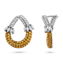 Load image into Gallery viewer, Icy Cap On Golden Zirconia&#39; Earrings - Saivi Jewels
