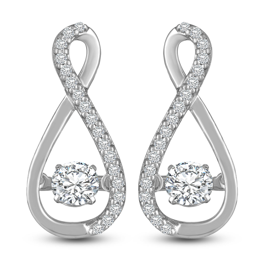 The S & 8 earring - Dancing Zirconia™