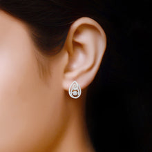 Load image into Gallery viewer, A Drop &amp; Oval earring - Dancing Zirconia™
