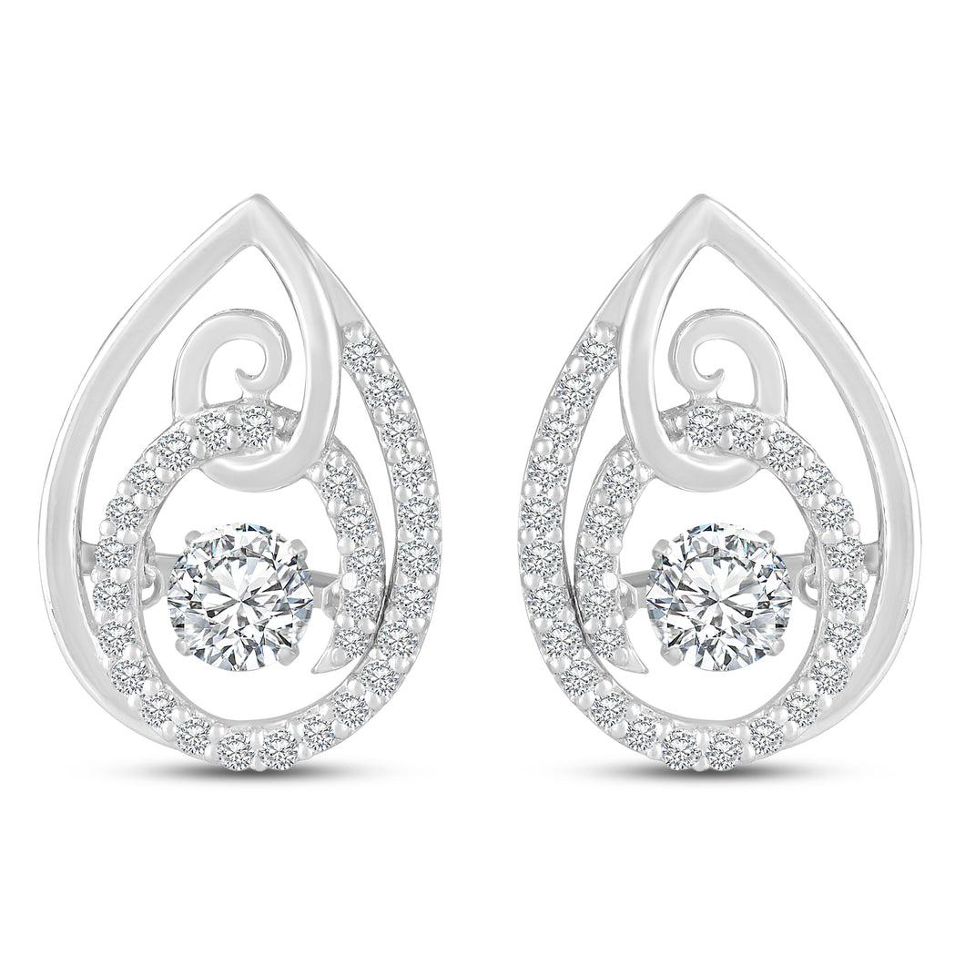 A Drop & Oval earring - Dancing Zirconia™