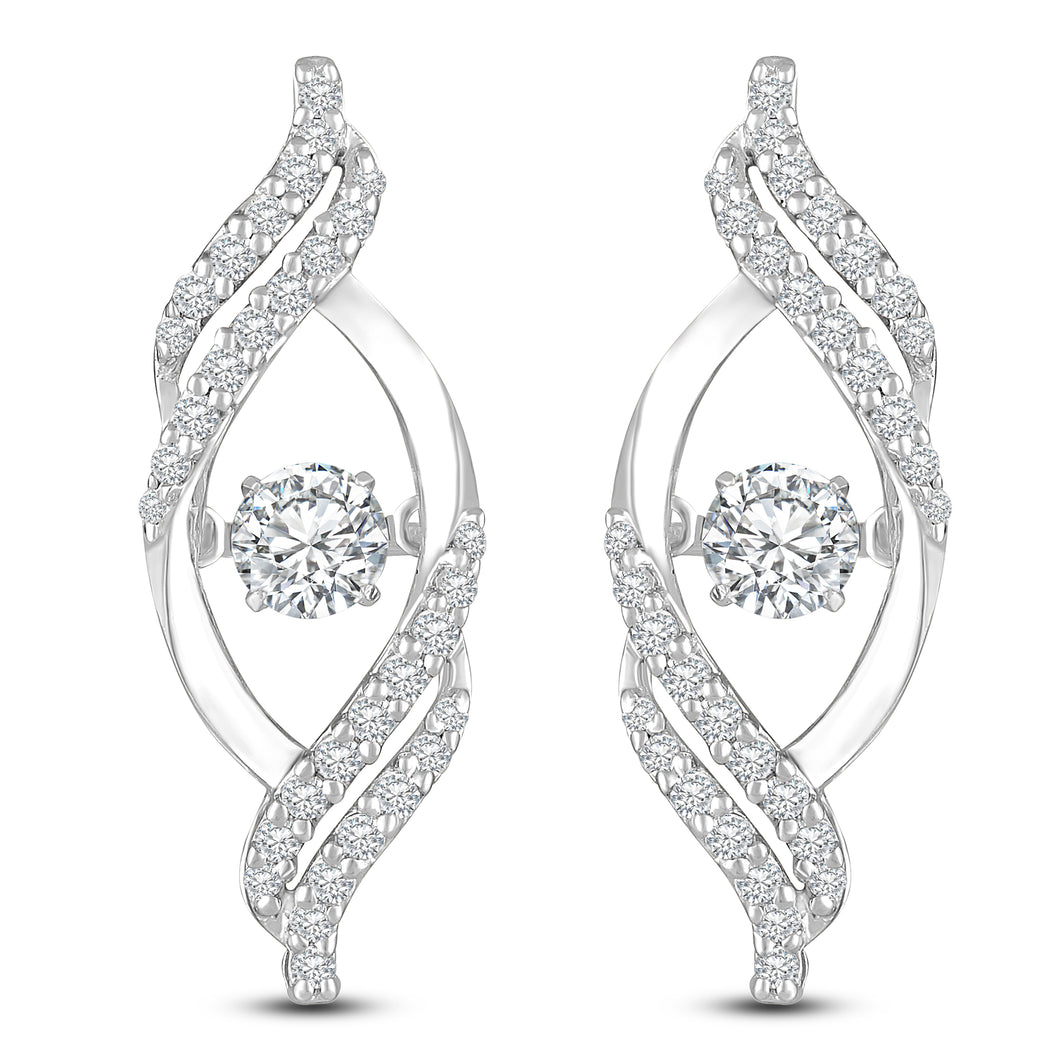 The curves & swirls dangler - Dancing Zirconia™