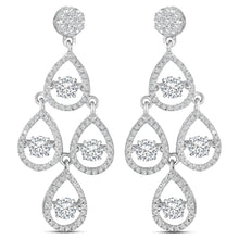 Load image into Gallery viewer, The Four Drop Dangler earring - Dancing Zirconia™
