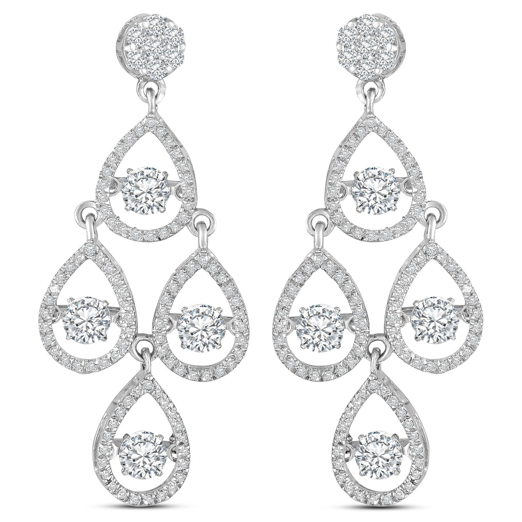 The Four Drop Dangler earring - Dancing Zirconia™