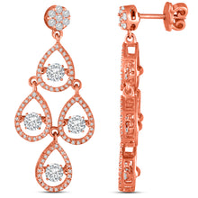 Load image into Gallery viewer, The Four Drop Dangler earring - Dancing Zirconia™
