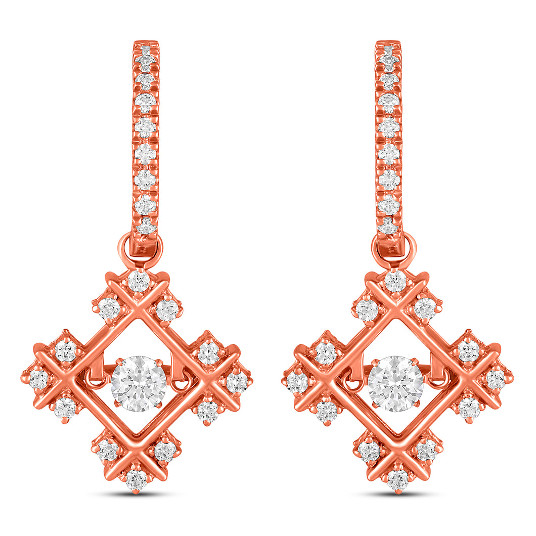 The Cross & Zero earrings - Dancing Zirconia™