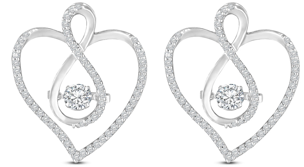 The HeartDrop earrings - Dancing Zirconia™