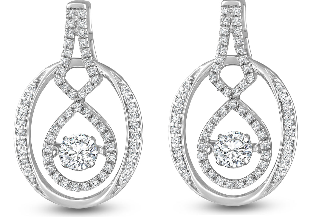 The cross knotted earrings - Dancing Zirconia™