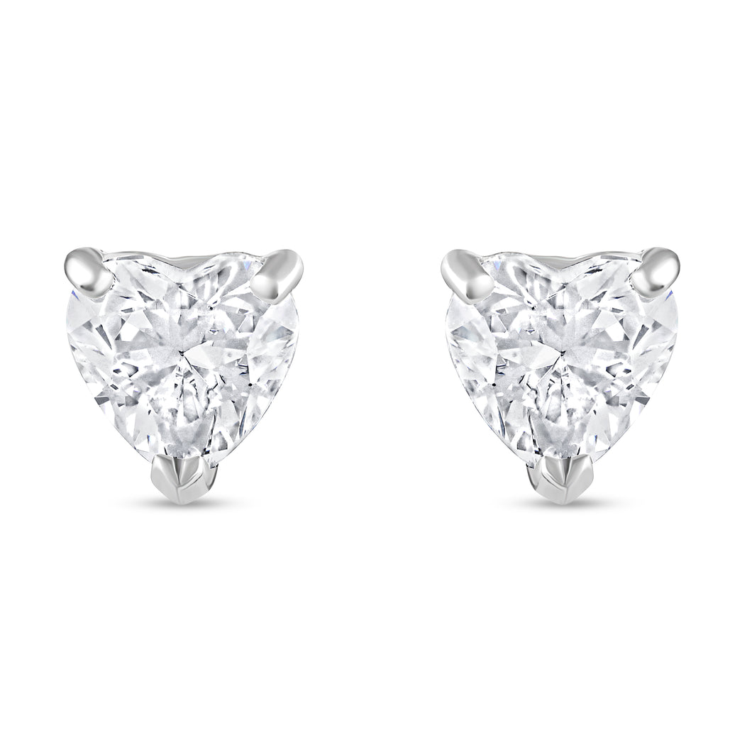 Solitaire studs - Heart