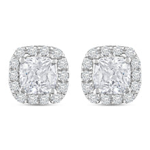 Load image into Gallery viewer, The Evergreen Cushion Halo - Studs
