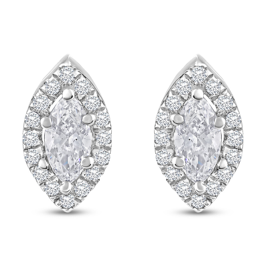 The Evergreen Marquise Halo - Studs