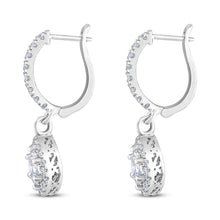 Load image into Gallery viewer, The Evergreen Marquise Halo - Dangler Hoop
