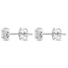 Load image into Gallery viewer, The Evergreen Princess Cut Halo - Studs
