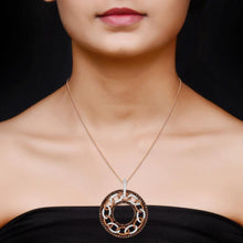 Load image into Gallery viewer, Circle &amp; Chain Pendant - Saivi Jewels
