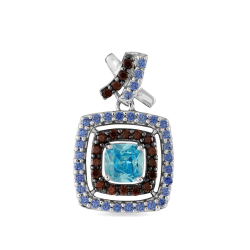 Aqua Blue Boxed Pendant - Saivi Jewels