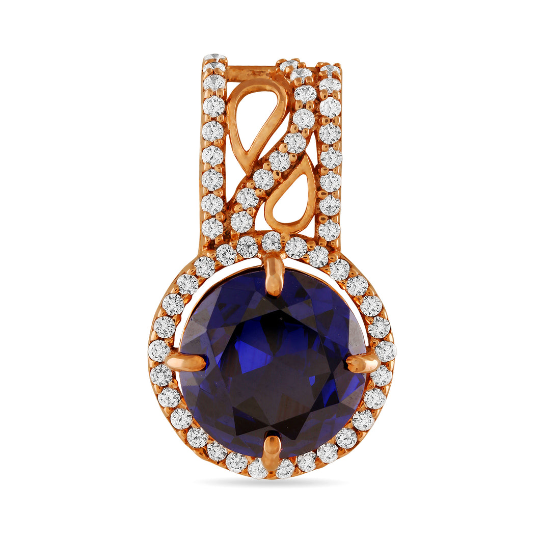 The studded navy blue pendant