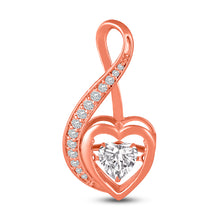 Load image into Gallery viewer, A Curvy &amp; Swirly heart Pendant - Dancing Zirconia™
