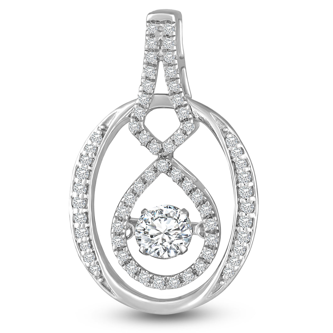 The cross knotted pendant - Dancing Zirconia™