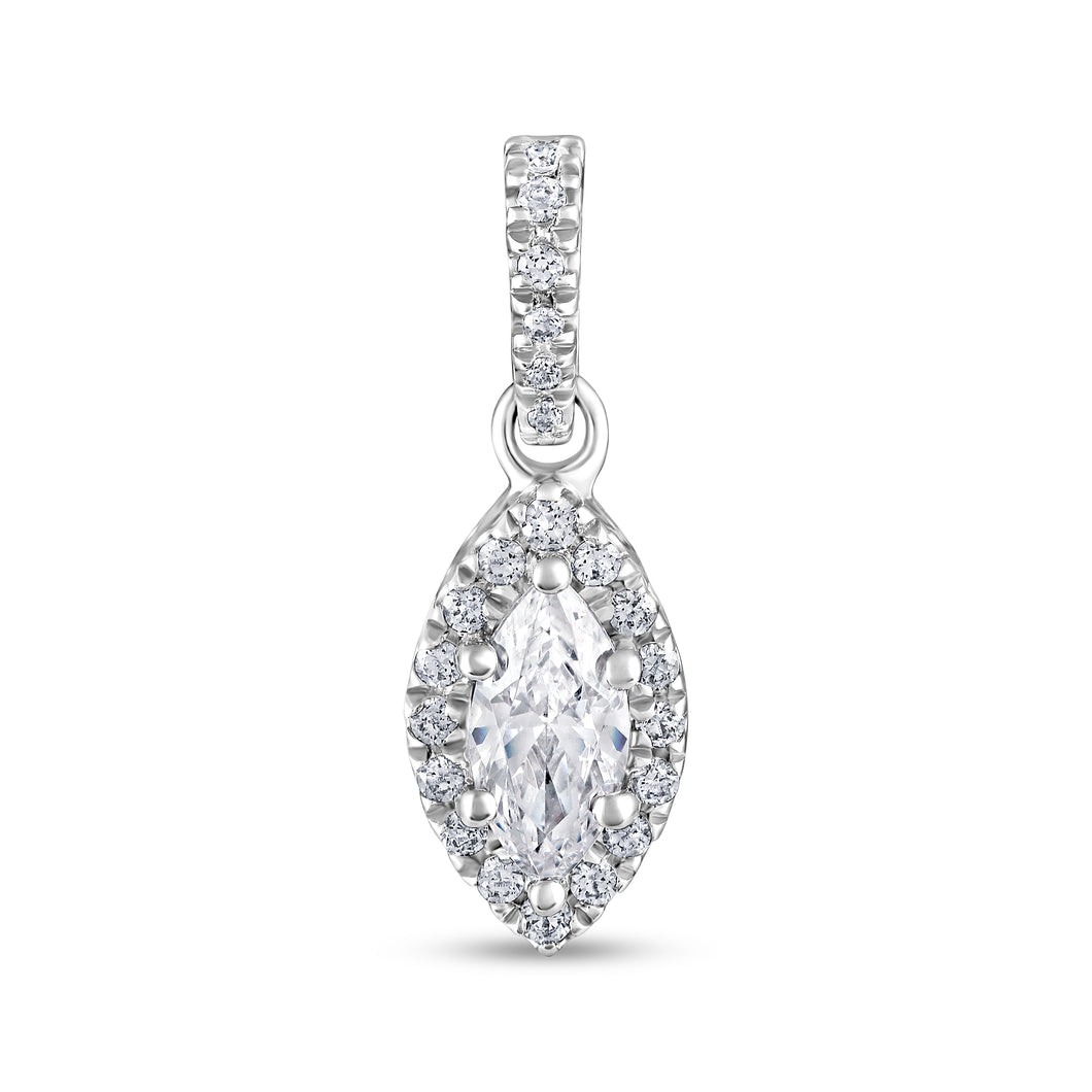 The Evergreen Marquise Halo - Pendant