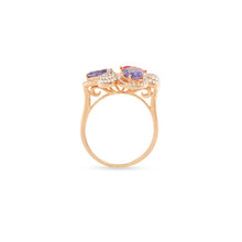 Load image into Gallery viewer, The Amethyst Fuchsia Triangular Ring - Saivi Jewels
