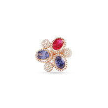 Load image into Gallery viewer, The Amethyst Fuchsia Triangular Ring - Saivi Jewels
