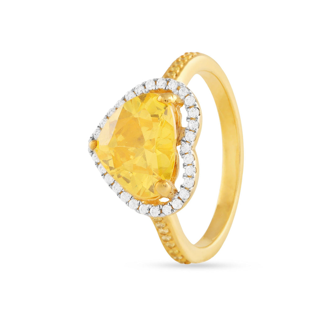 The Golden Heart Ring - Saivi Jewels