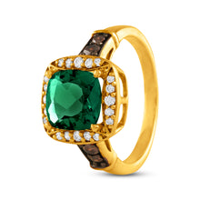 Load image into Gallery viewer, The emerald-stone drop ring
