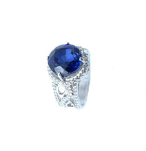 Load image into Gallery viewer, The studded navy blue ring
