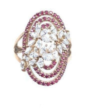 Load image into Gallery viewer, Icy &amp; Burgundy Disk Ring - Saivi Jewels
